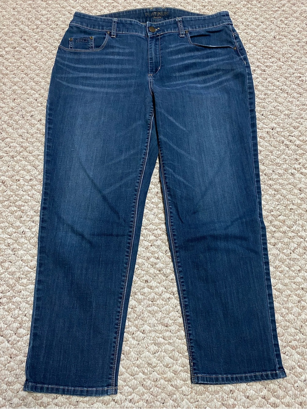 CHICO'S STRAIGHT LEG JEANS - 10/12 (2)